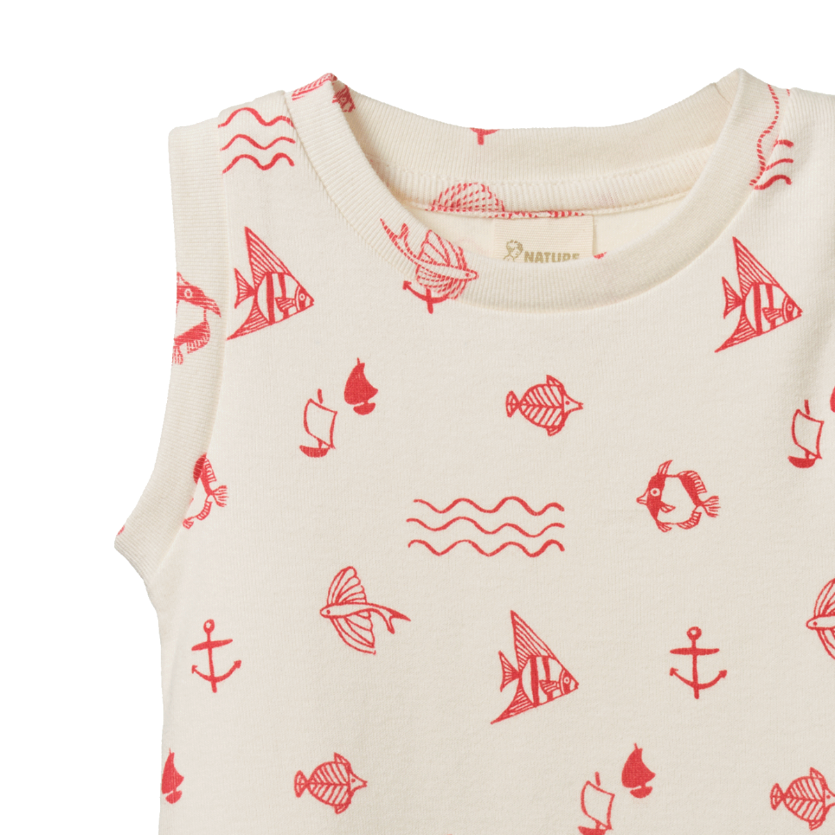 Nature Baby Ocean Tank - Atlantic Red Print Singlet Nature Baby 