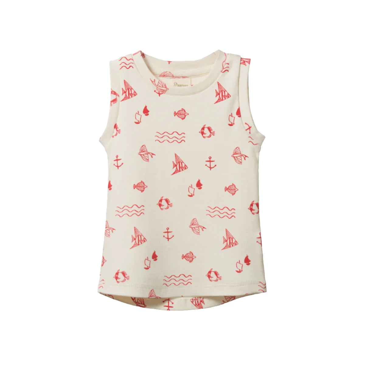 Nature Baby Ocean Tank - Atlantic Red Print Singlet Nature Baby 