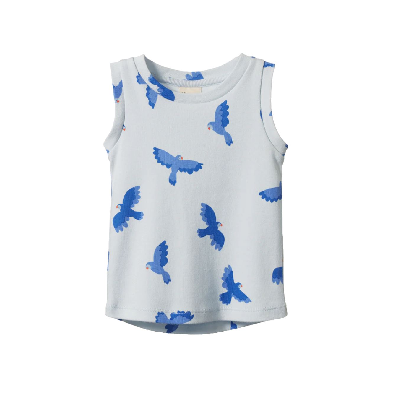 Nature Baby Ocean Tank - Songbird Print Singlet Nature Baby 