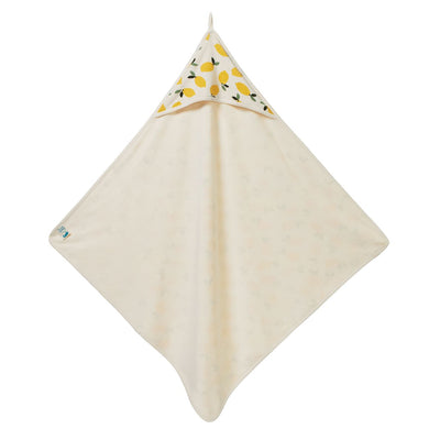 Nature Baby Org Cotton Hooded Towel - Lemon Print Towel Nature Baby 