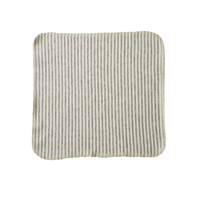 Nature Baby Organic Jersey Face Cloth 10 Pack - Natural/Grey Marl Stripe Wash Cloth Nature Baby 