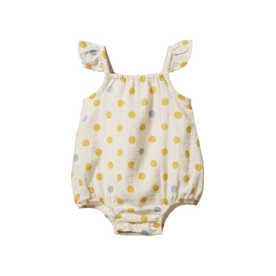 Nature Baby Petal Suit - Summer Polka Dot Print Playsuit Nature Baby 