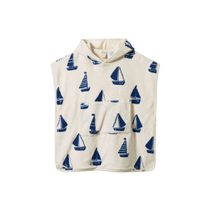 Nature Baby - Poncho Towel | Regatta Print Terry - Organic Cotton