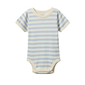 Nature Baby Ren Bodysuit - Celestial Blue Sea Stripe