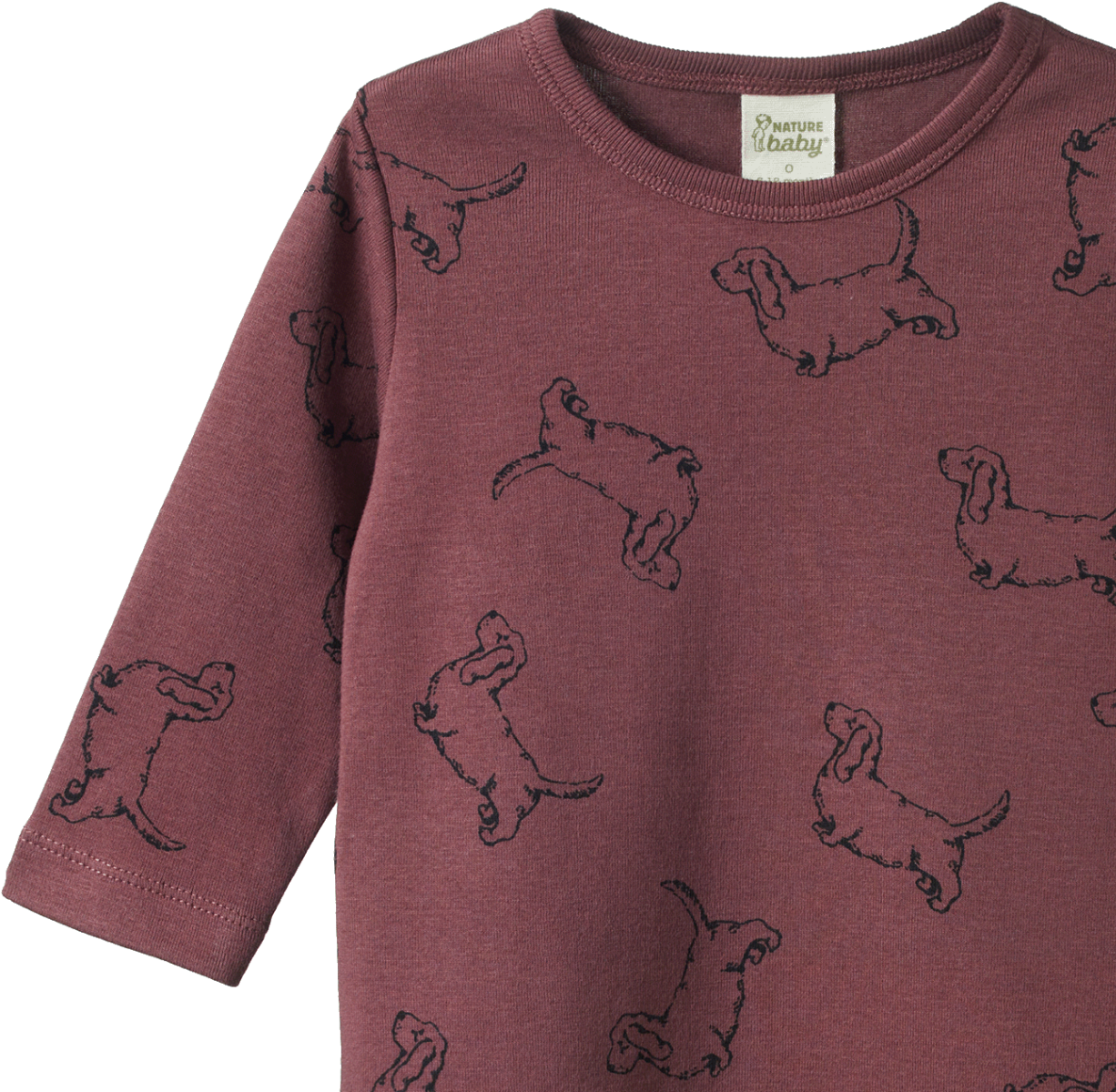 Nature Baby River Long Sleeve Tee - Happy Hounds Marron Long Sleeve T-Shirt Nature Baby 
