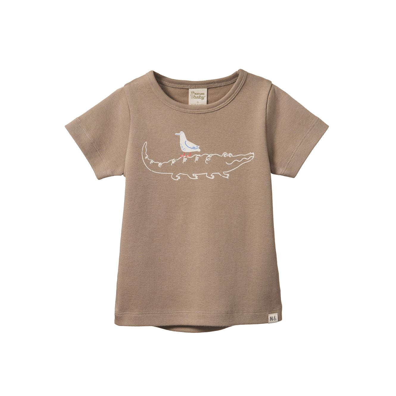 Nature Baby - River Tee Curious Crocodile Print Short Sleeve T-Shirt Nature Baby 