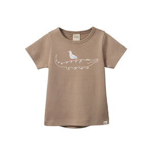 Nature Baby River Tee - Curious Crocodile Print