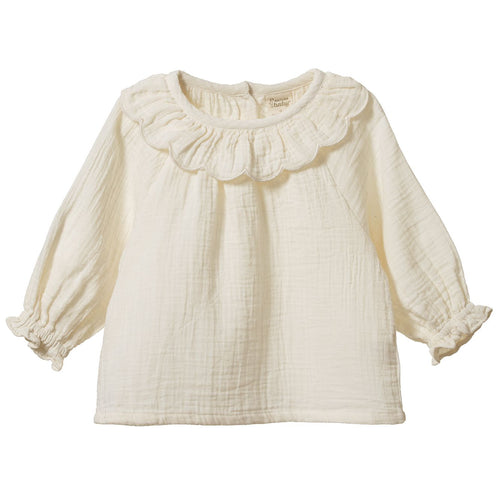 Nature Baby - Ruffle Cameron Blouse | Natural