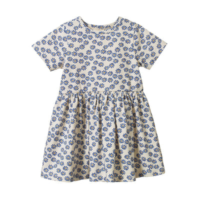 Nature Baby Saturday Dress - Daisy Daze Meadow Print Short Sleeve Dress Nature Baby 