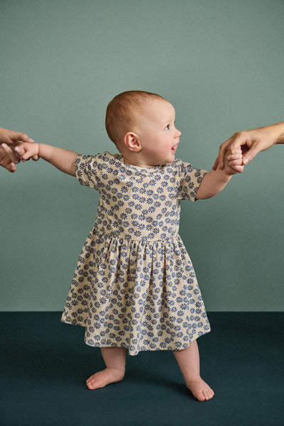 Nature Baby - Saturday Dress Daisy Daze Meadow Print Short Sleeve Dress Nature Baby 