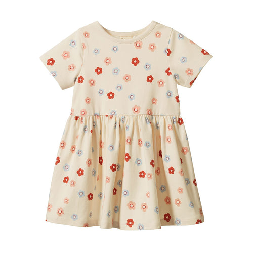 Nature Baby - Saturday Dress | Petite Flora Stamp Print - PRE ORDER