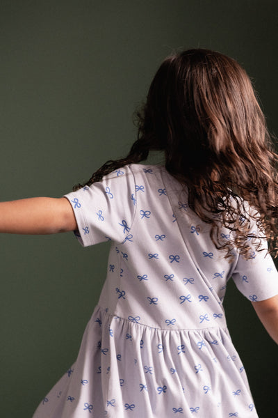 Nature Baby - Saturday Dress | Ribbons Short Sleeve Dress Nature Baby 