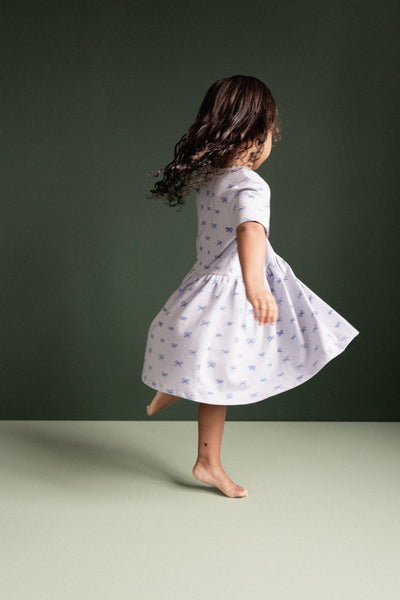 Nature Baby - Saturday Dress | Ribbons Short Sleeve Dress Nature Baby 
