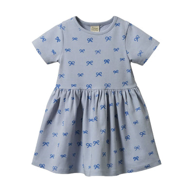 Nature Baby - Saturday Dress | Ribbons Short Sleeve Dress Nature Baby 