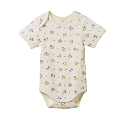 Nature Baby Short Sleeve Bodysuit - Daisy Daze Print Bodysuit Nature Baby 