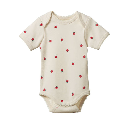 Nature Baby - Short Sleeve Bodysuit | Raspberry