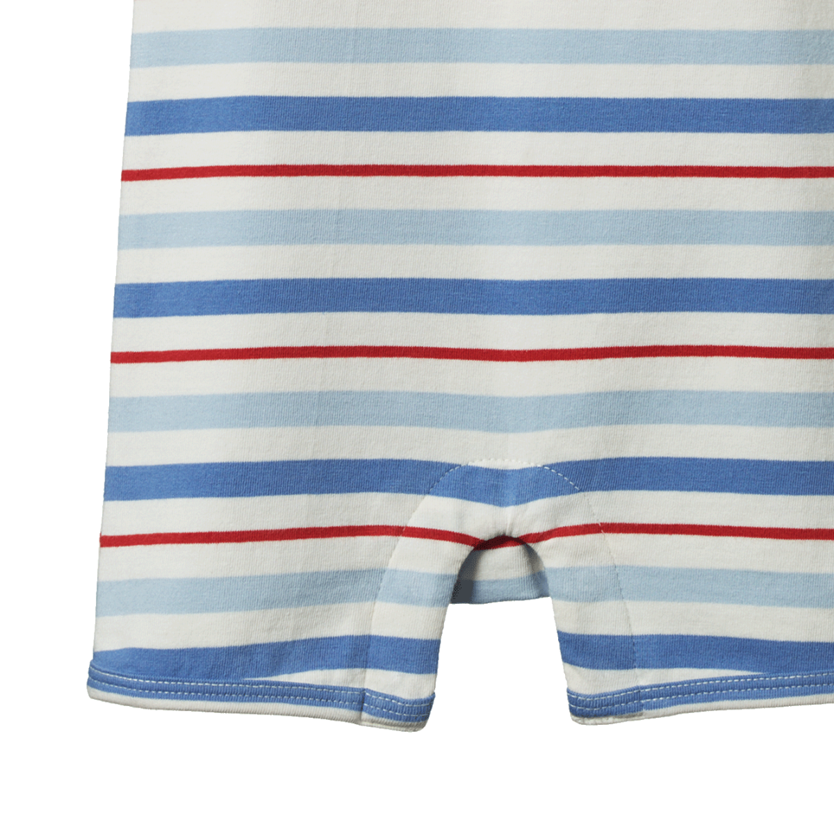 Nature Baby Short Sleeve Quincy Romper - Surf Stripe Romper Nature Baby 