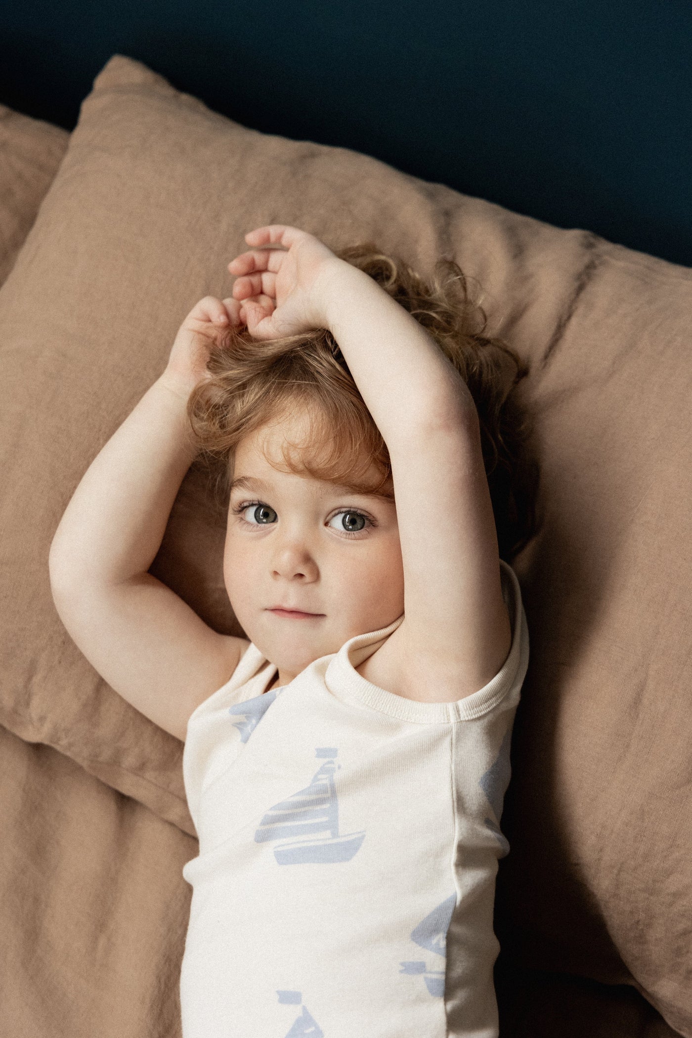 Nature Baby - Singlet Pyjama Set | Regatta Blue Short Sleeve Pyjamas Nature Baby 