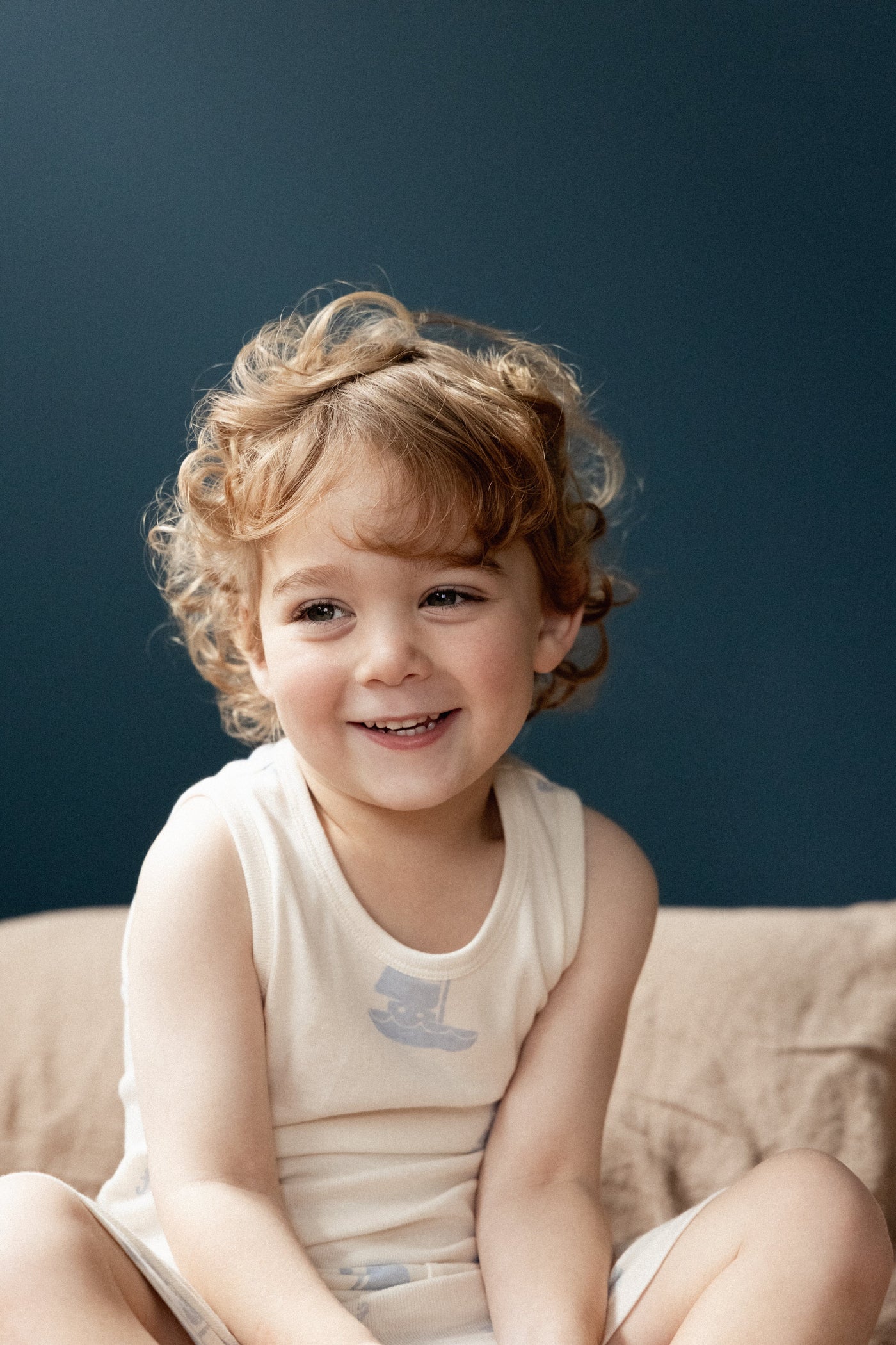 Nature Baby - Singlet Pyjama Set | Regatta Blue Short Sleeve Pyjamas Nature Baby 