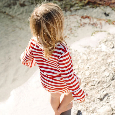 Nature Baby - Splash Top | Red Sea Stripe Rashie Nature Baby 