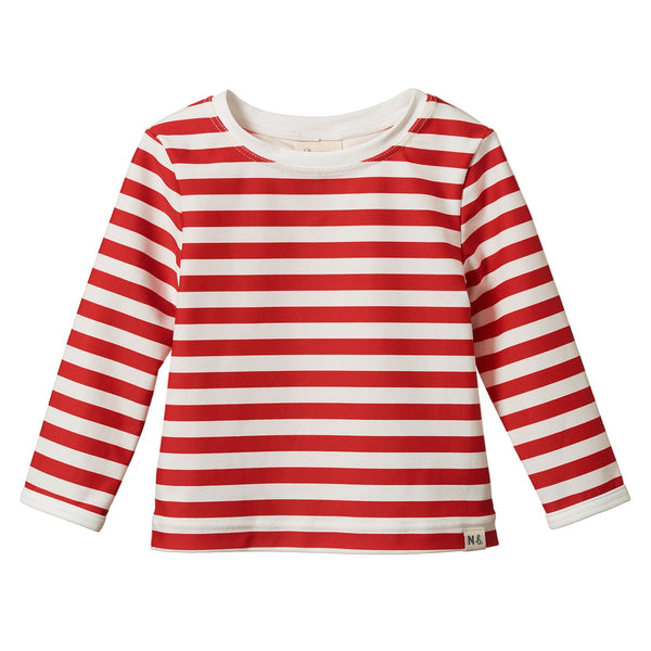 Nature Baby - Splash Top | Red Sea Stripe Rashie Nature Baby 