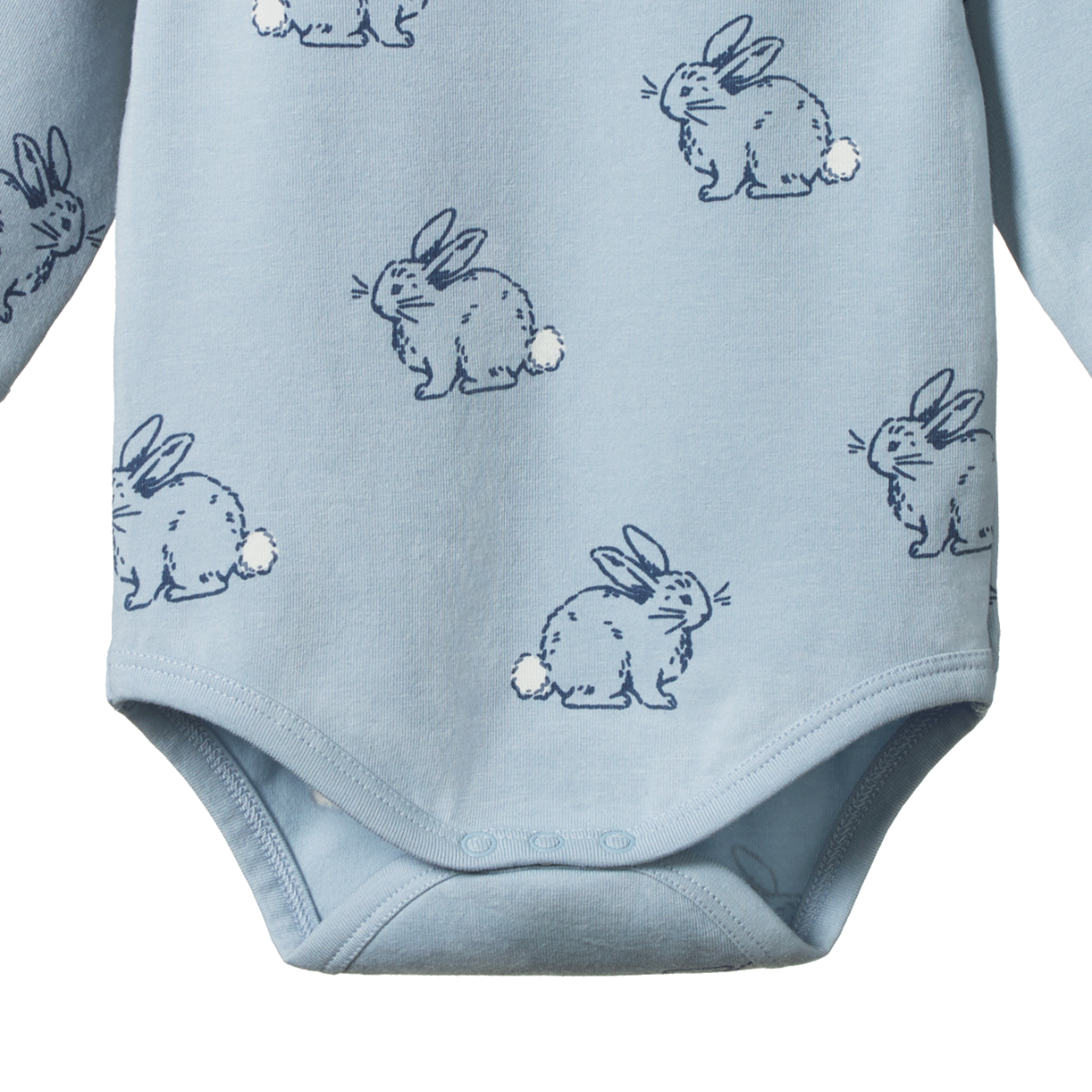 Nature Baby Stretch Jersey Bodysuit - Cottage Bunny Print Bodysuit Nature Baby 