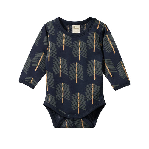 Nature Baby - Stretch Jersey L/S Bodysuit | Bramblewood Print