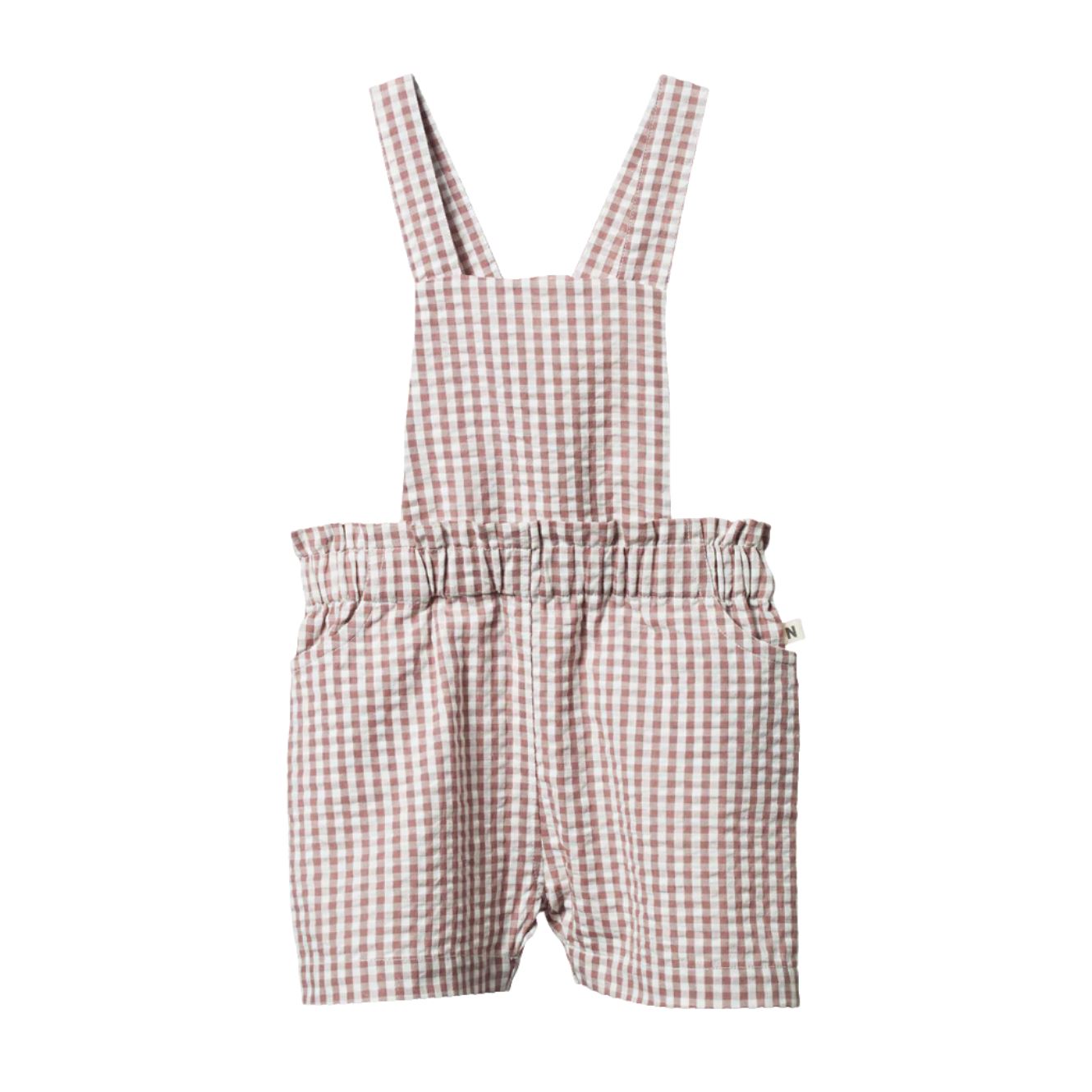 Nature Baby Summer June Overalls - Twilight Check Overalls Nature Baby 