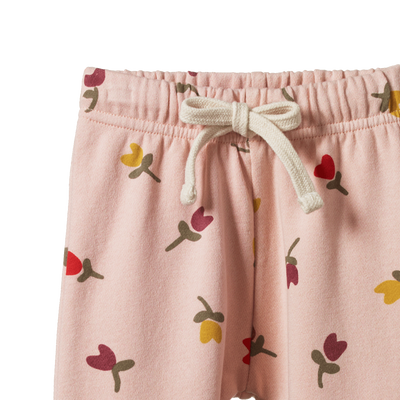 Nature Baby Sunday Trackpants - Tulips Rose Dust Print Trackpants Nature Baby 