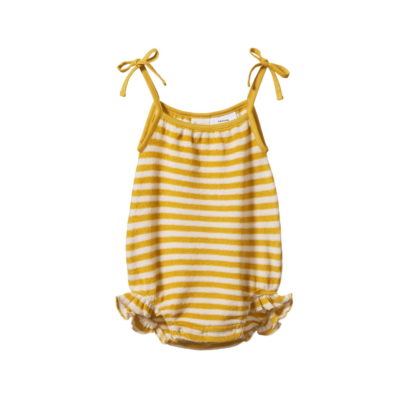 Nature Baby - Sylvie Suit | Golden Sea Stripe Playsuit Nature Baby 