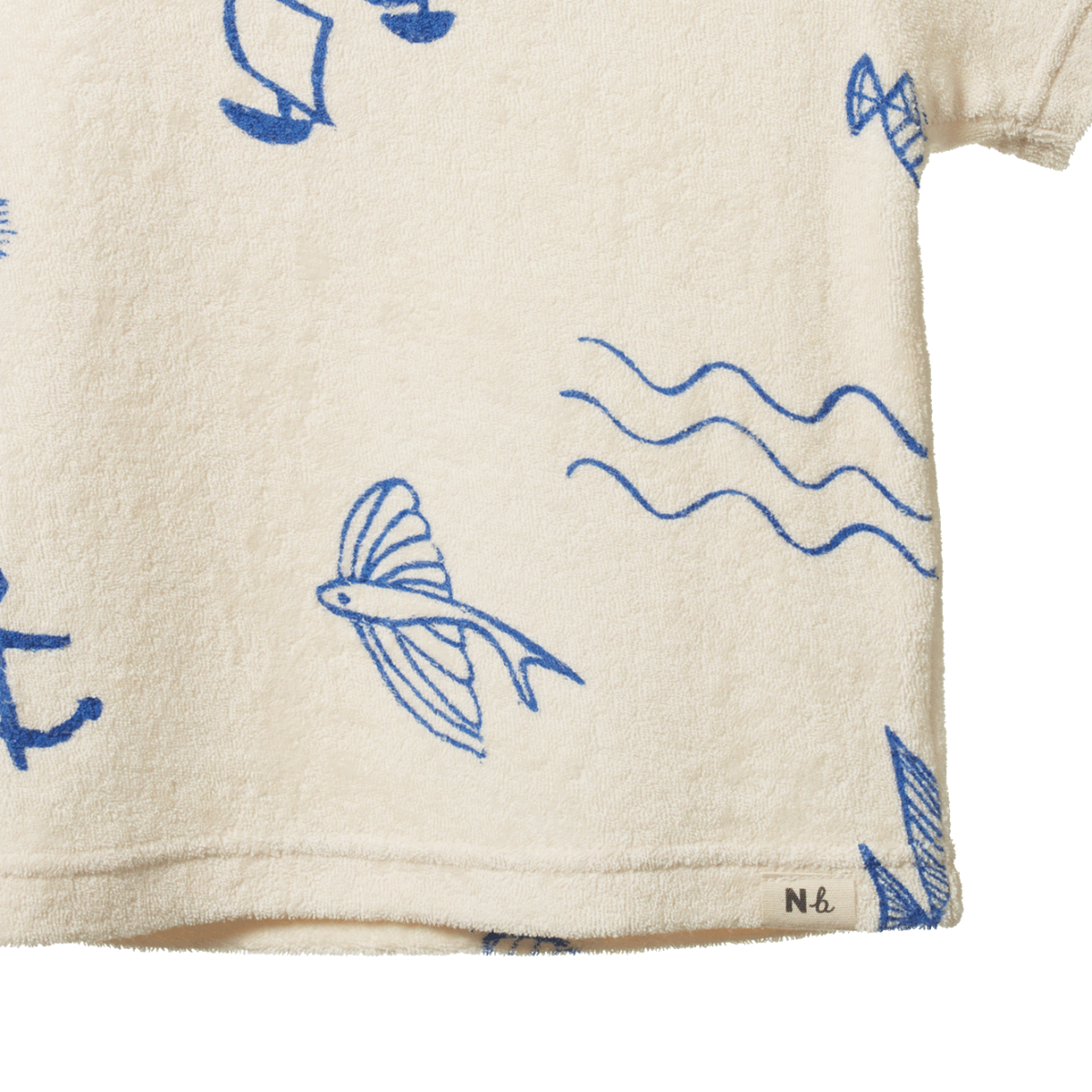 Nature Baby Terry River Tee - Atlantic Print Short Sleeve T-Shirt Nature Baby 