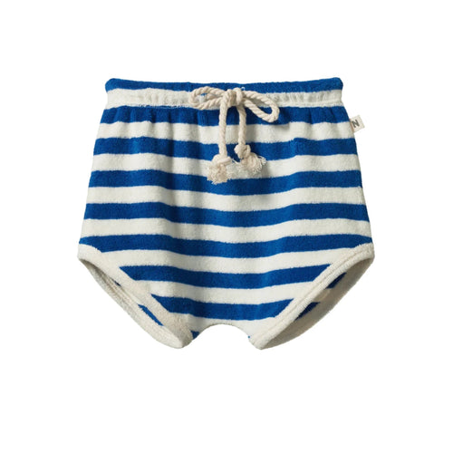 Nature Baby Terry Shorts - Mariner Stripe