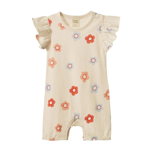 Nature Baby - Tilly Suit | Flora Stamp Print - PRE ORDER