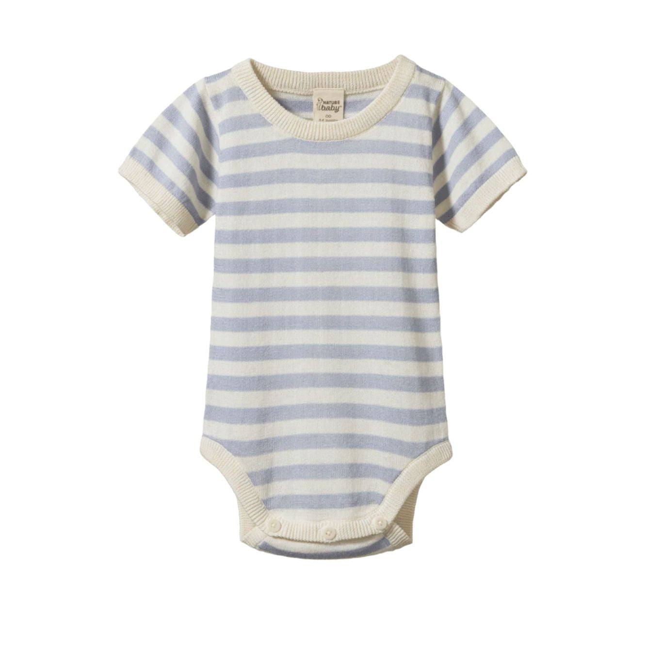 Nature Baby - Zen Bodysuit | Zen Blue Sea Stripe Bodysuit Nature Baby 