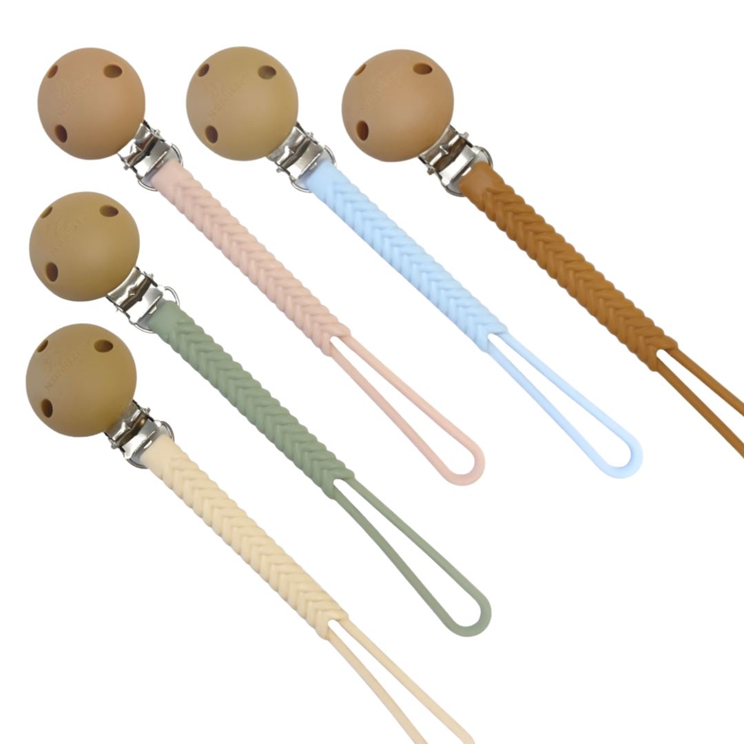 Nature Bubz - Braided Dummy Clip | Cream Dummy Clip Nature Bubz 