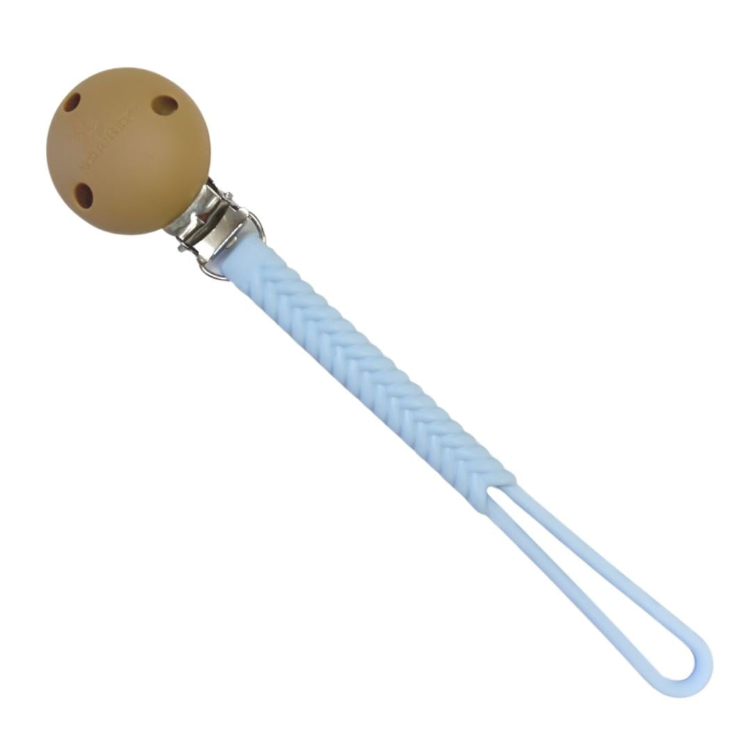 Nature Bubz - Braided Dummy Clip | Ice Blue Dummy Clip Nature Bubz 