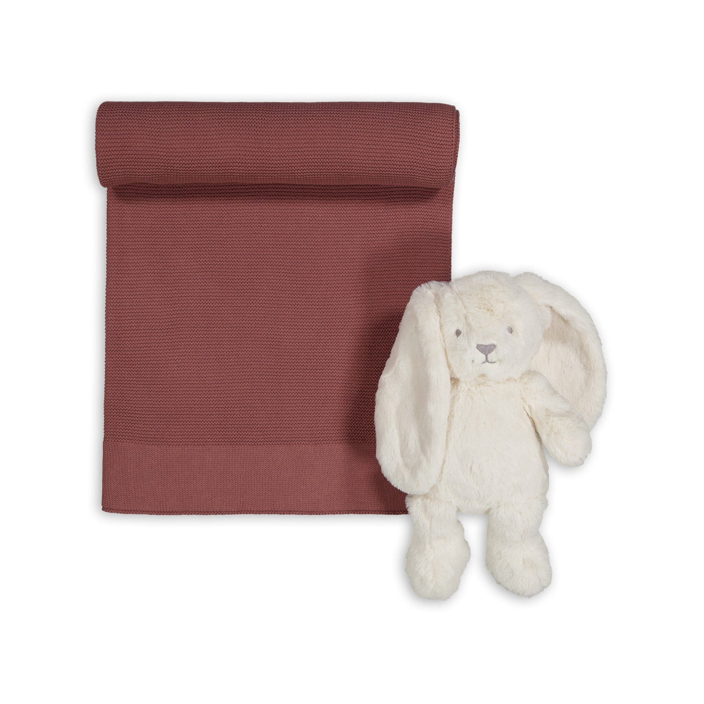 Newborn Gift Set - Berries & Cream - Baby Blanket & Bunny with Optional Personalised Name Gift Hamper Cherrie Baby Boutique 