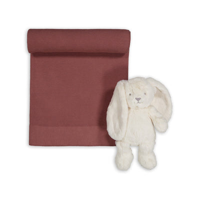 Newborn Gift Set - Berries & Cream - Baby Blanket & Bunny with Optional Personalised Name Gift Hamper Cherrie Baby Boutique 