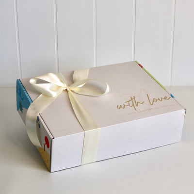 Newborn Gift Set - Blue with Optional Personalised Name Gift Hamper Cherrie Baby Boutique 
