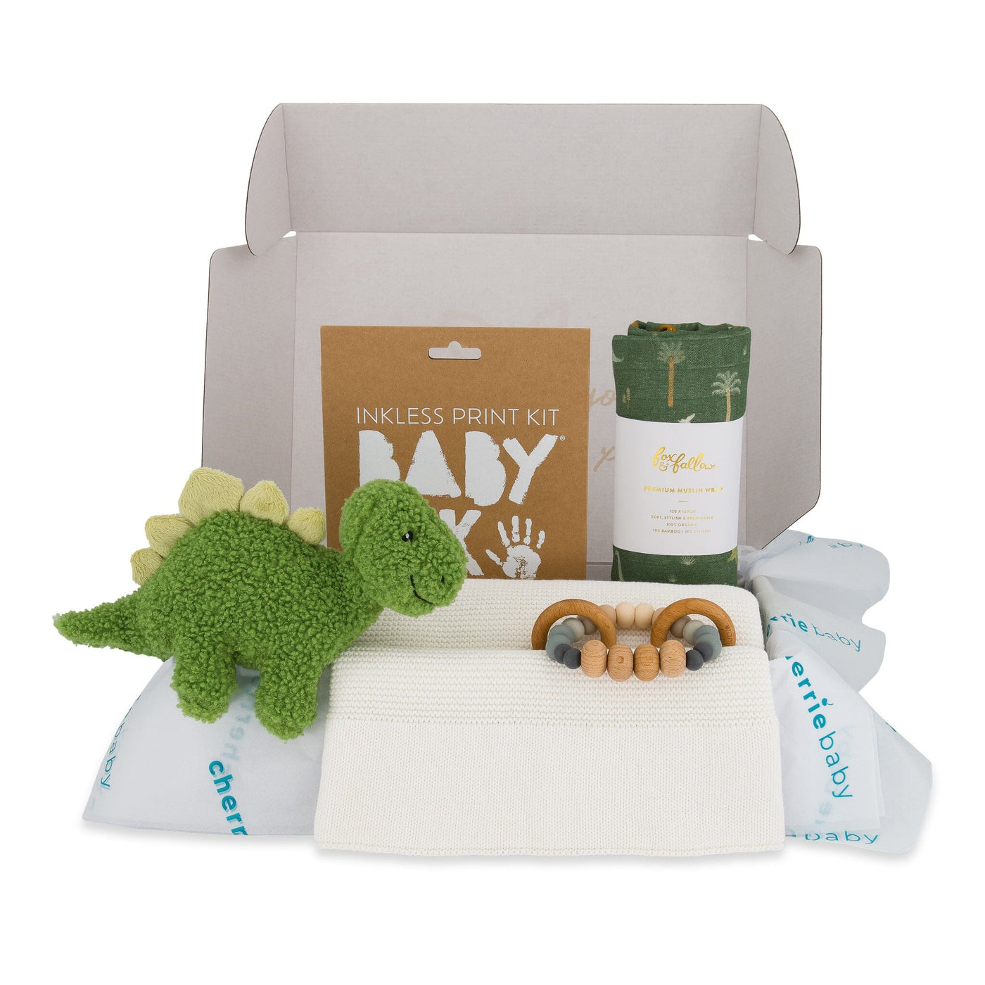 Newborn Gift Set - Snugglesaurus - With Optional Personalised Name Gift Hamper Cherrie Baby Boutique 