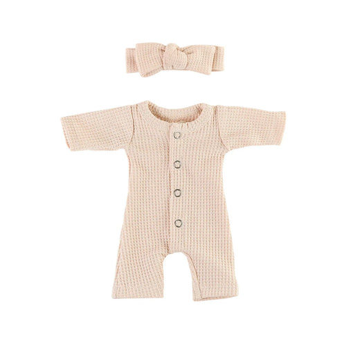 Nicci + Lu - Doll Clothing - Harley Waffle Onesie Set | Oatmeal