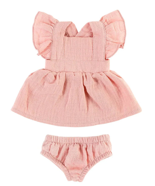 Nicci + Lu - Doll Clothing - Pippa Muslin Apron Dress | Rose Blush