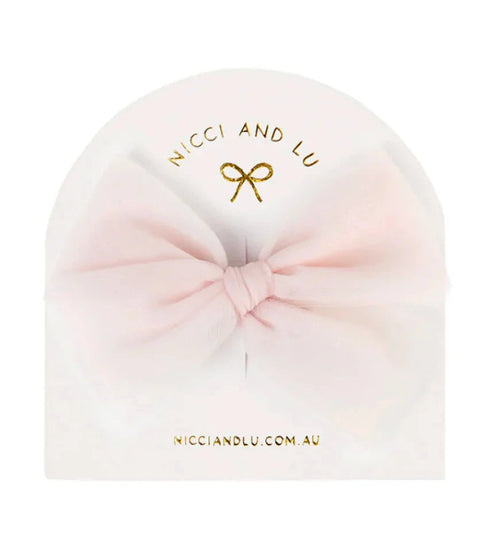 Nicci + Lu - Tulle Bow Clip | Ballet Pink