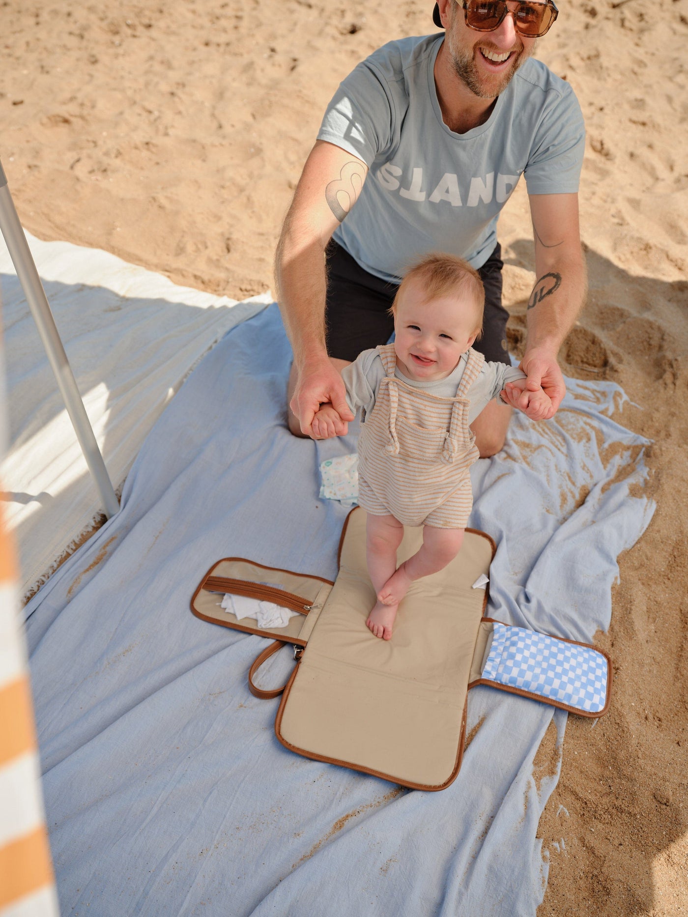 OiOi - Change Mat Clutch | Blue Check Change Mat OiOi 