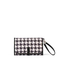 OiOi - Change Mat Clutch - Houndstooth Black/Beige