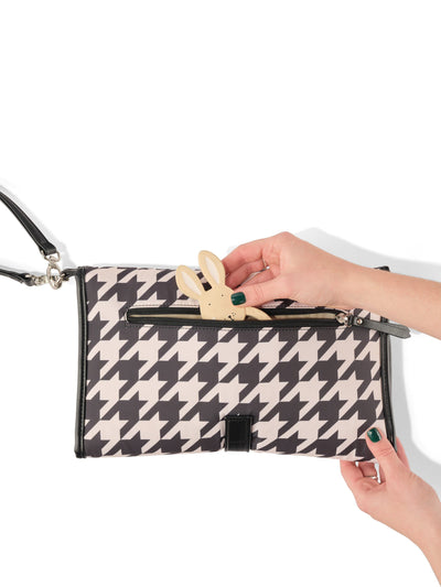 OiOi - Change Mat Clutch - Houndstooth Black/Beige Change Mat OiOi 