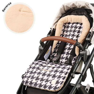 OiOi - Cozy Fleece Pram Liner - Houndstooth Pram Accessories OiOi 