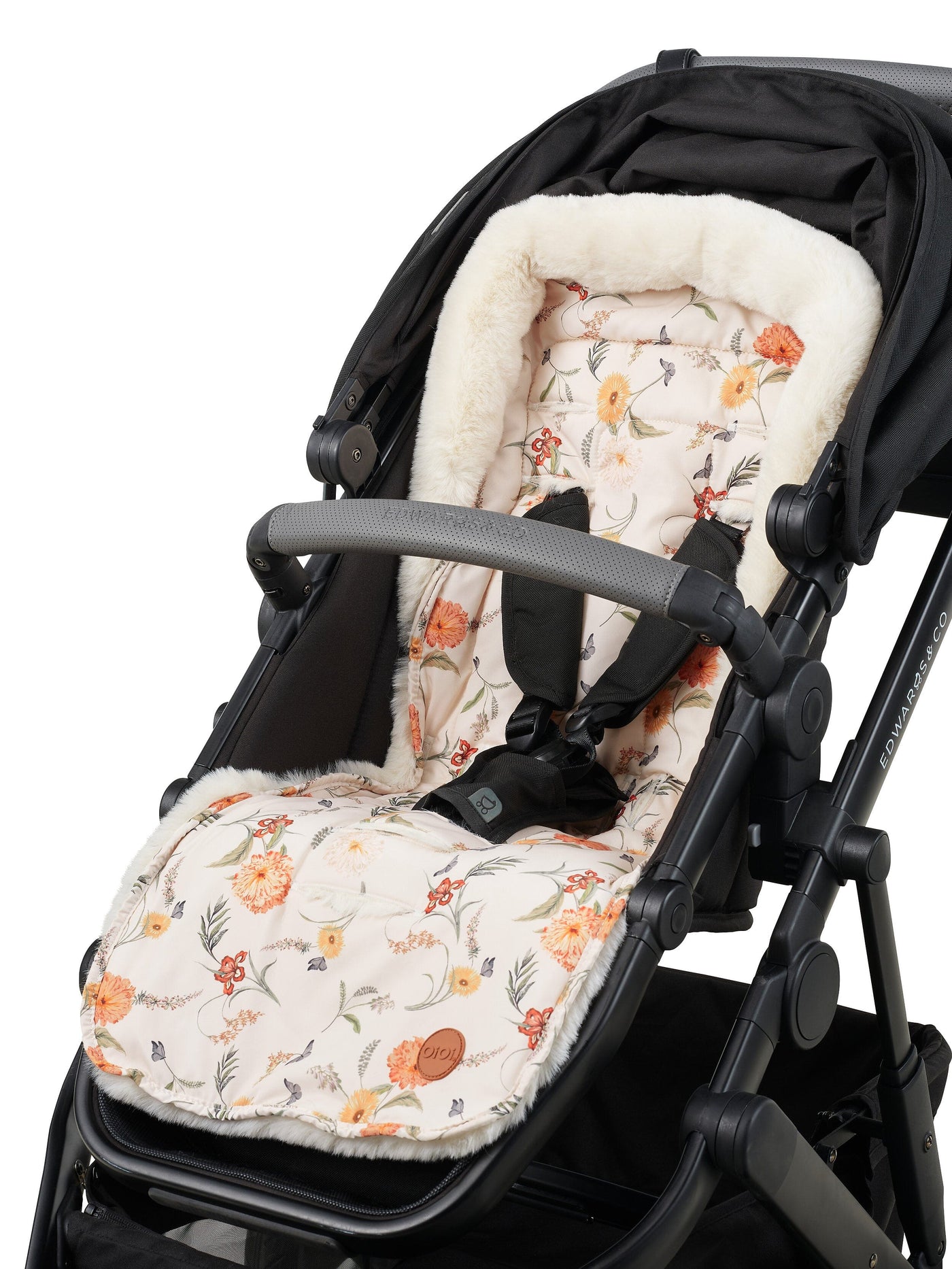 OiOi - Cozy Fleece Pram Liner - Wildflower Pram Accessories OiOi 