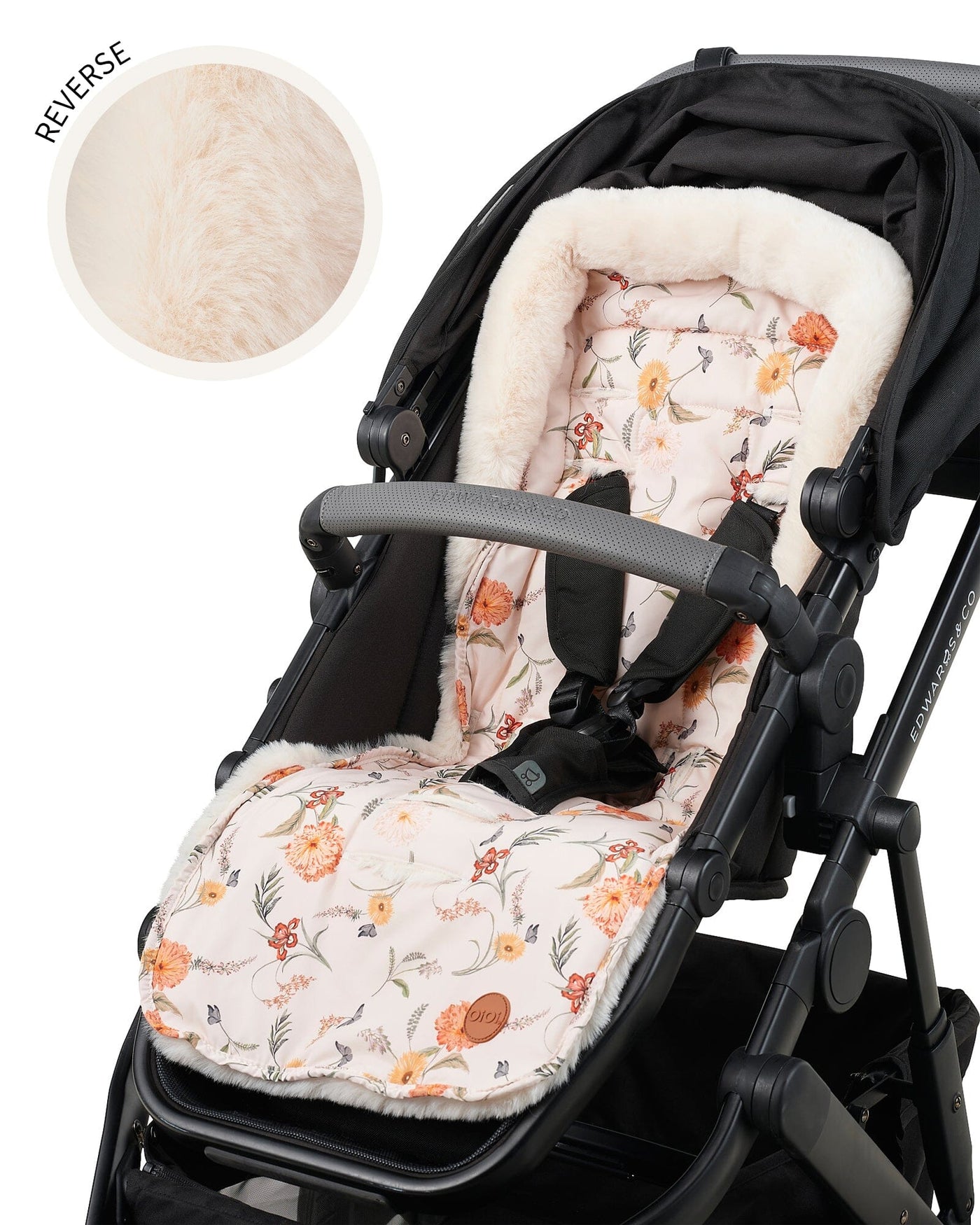 OiOi - Cozy Fleece Pram Liner - Wildflower Pram Accessories OiOi 