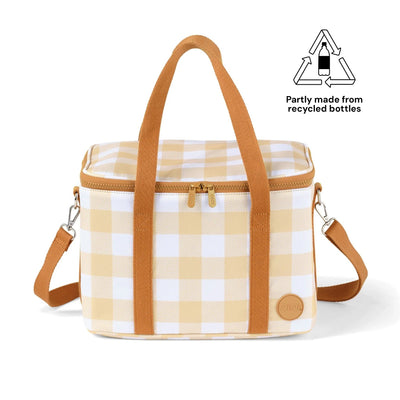 OiOi Maxi Insulated Lunch Bag - Beige Gingham Mealtime OiOi 